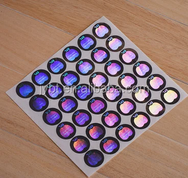 custom make cap pass hologram sticker printer anti fake