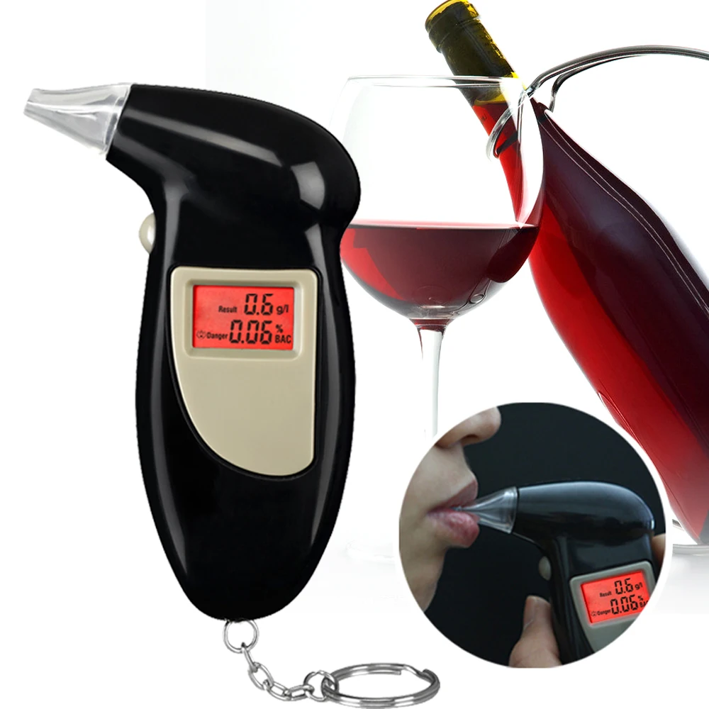 Portable Digital Breathalyzer Detector Machine Alcohol Tester For