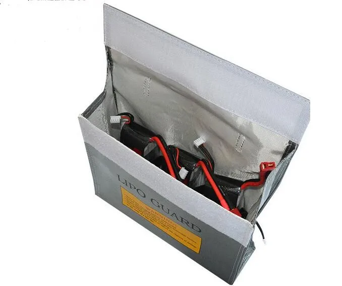 Fireproof Lipo Battery Safe Bag - Explosion-Proof For Charging & Storing Ebike, Drone, Camera Batteries (Silver)