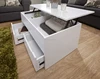 ULTIMATE STORAGE LIFT UP COFFEE TEA TABLE SPLIT LEVEL TOP TABLE WITH LARGE SPACE IN White