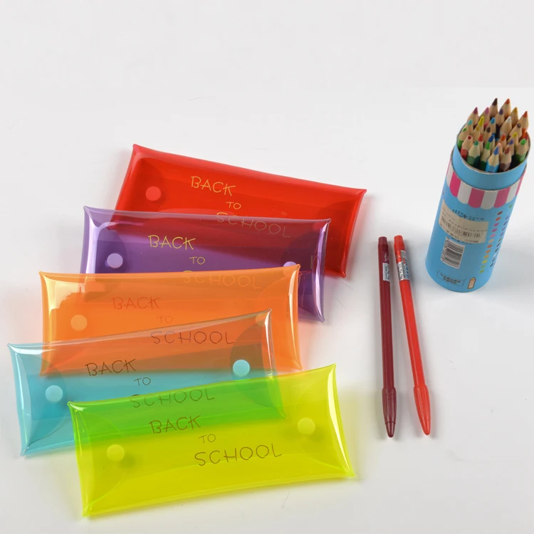 Wholesale Beautiful Cute Custom Pvc Plastic Clear Pencil Case With
