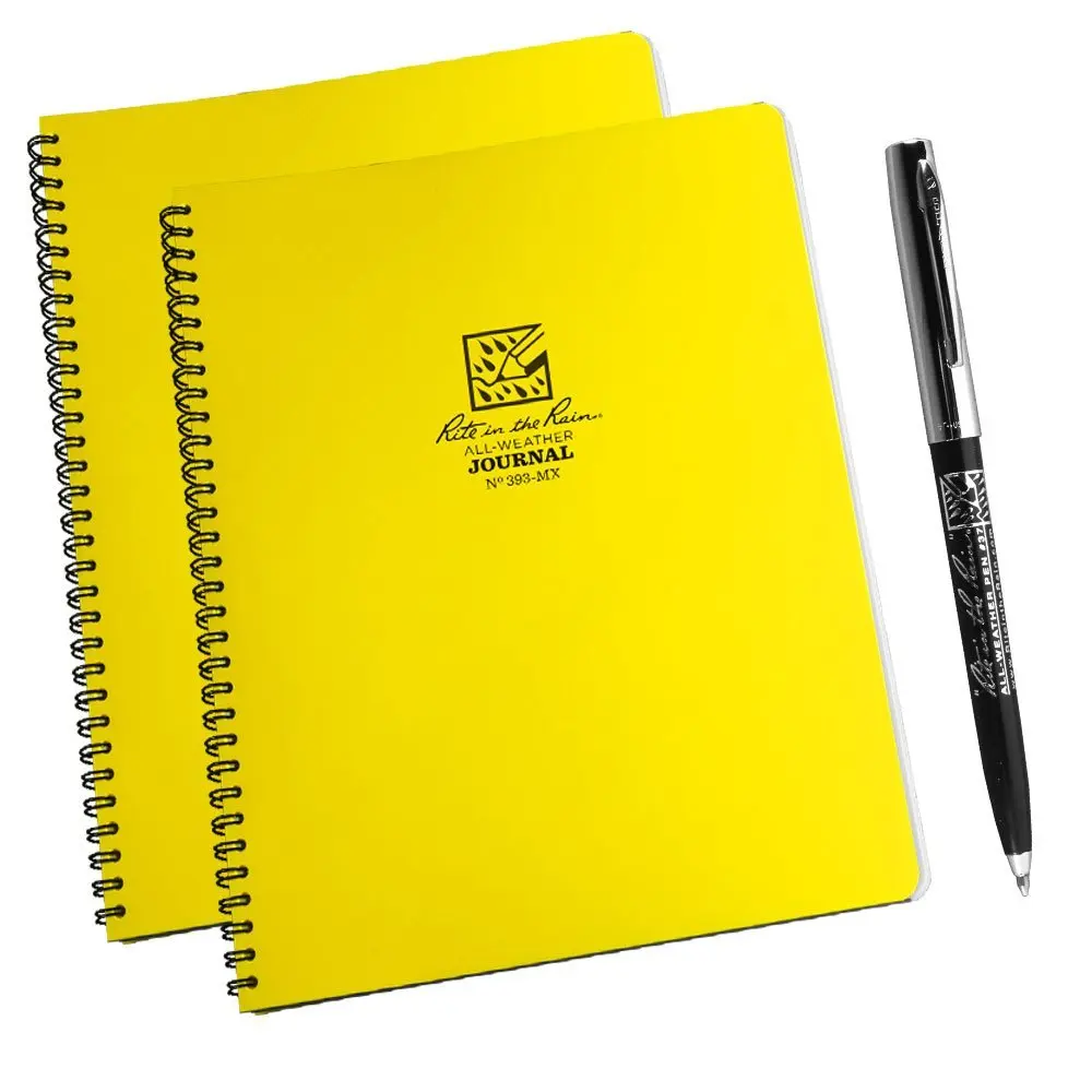Rite in the Rain 393-MX (2) All-Weather Maxi-Spiral Journals with Black Pen