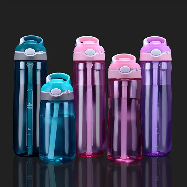 450/ 580/ 750ml Custom Clear Plastic Drinking Water Bottle With Hook