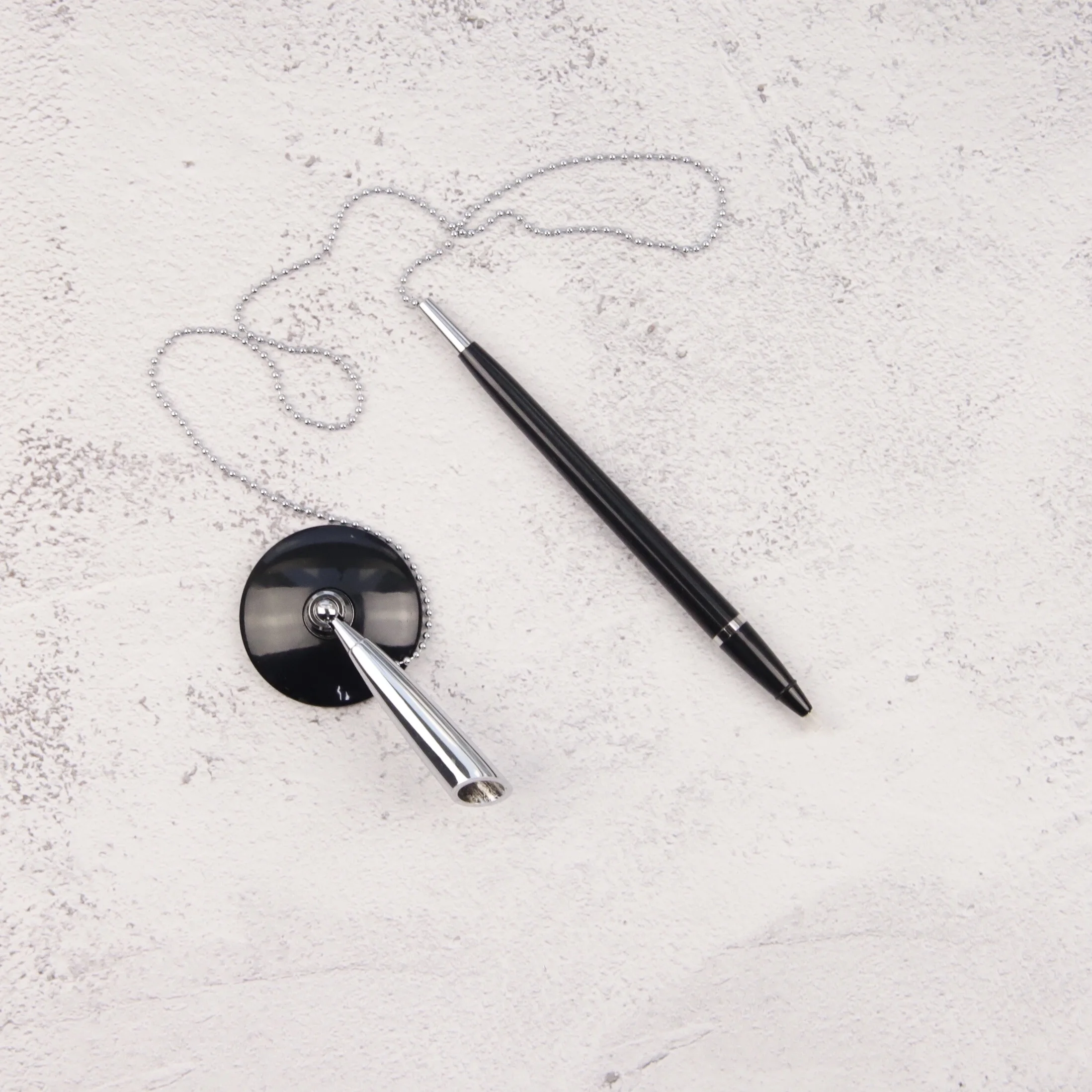 Secure Counter Pen With Adhesive Base 26" Metal Ball Chain Buy Secure