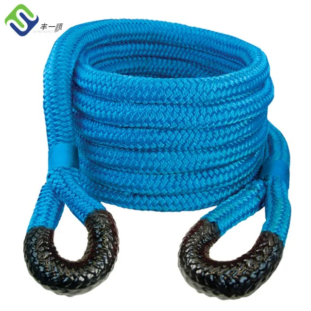 High quality car accessories braided nylon tow rope recovery kinetic rope