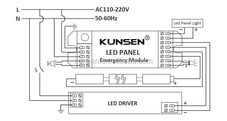emergency led driver wiring diagram  wiring schematic