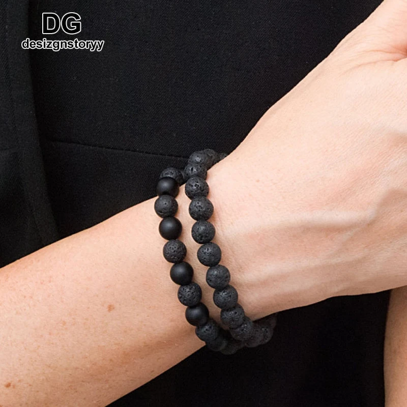 Handmade Snake Skin Hematite Beads Charm Braided Bracelet Mens Women Armband 