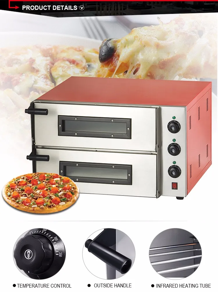 2.4kw Pizza Oven With 2 Doors,Pizza Oven Digital,Pizza Oven Countertop