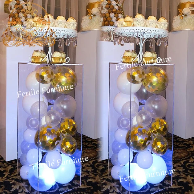 Stand up wedding decorate transparent acrylic flower stands