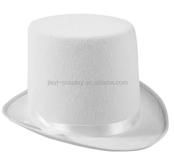 white felt top hat