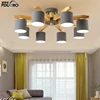 2018 Hot Sale Nordic Simple Modern Solid Wood Iron Ceiling Light Personality Bedroom Cover Lamp DD1357