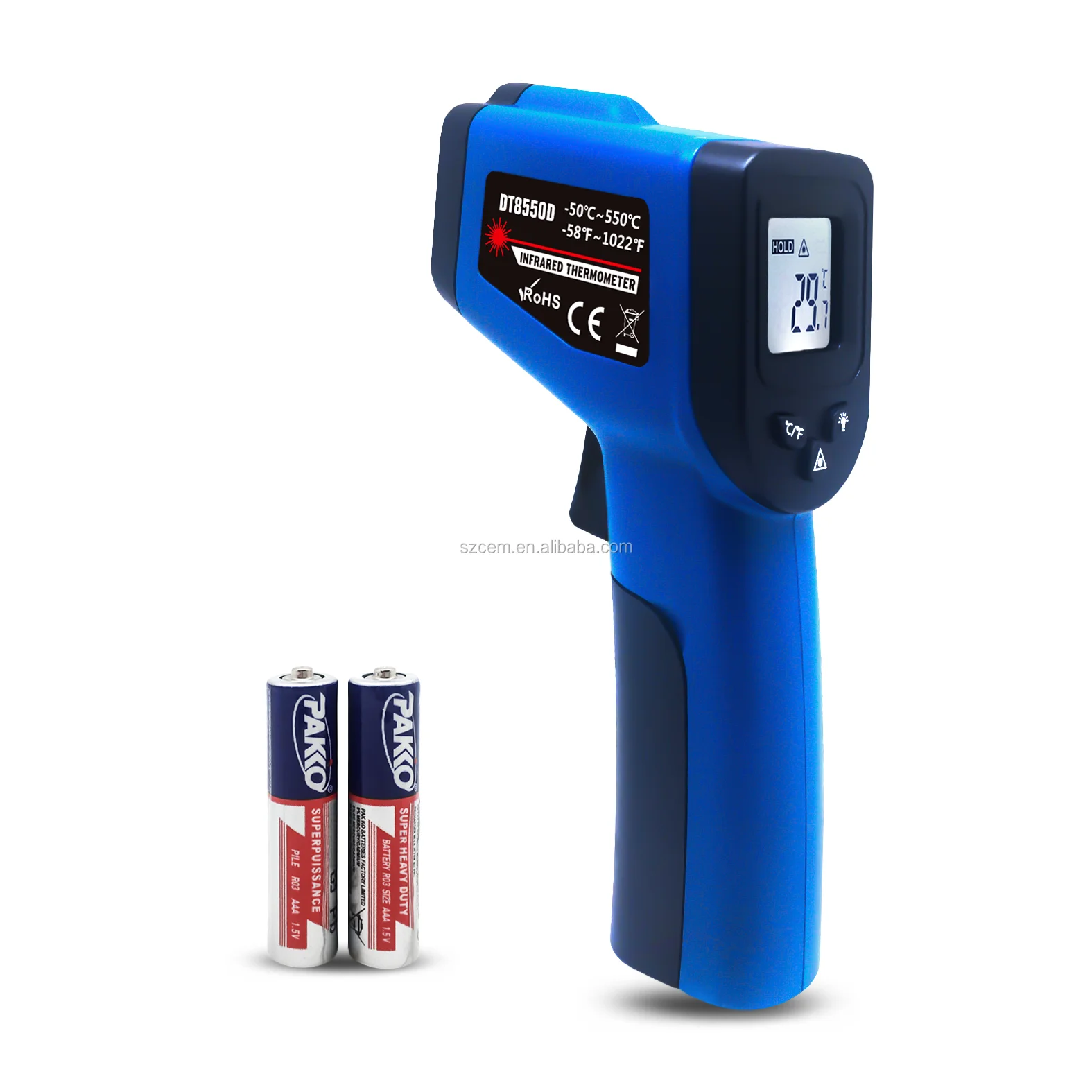 DT8550D(-50-550 Degree) laser GunType infrared thermometer ir thermometer - KingCare | KingCare.net