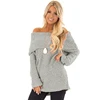 Wholesale New Arrival Fashion Off The Shoulder Comfy Woman Sweater