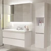 Hamlet 48" Solid Wood Single Sink Bathroom Vanity Set In White with White Ceramic Countertop