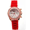 100pcs/lot Womage Candy Colors Womage Watch Wrap Quartz Silicone Watch For Unisex Black Case Casual Watch Wholesale Price