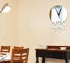 Sun water drop acrylic living room wall 3d decorative mirror wall clocks