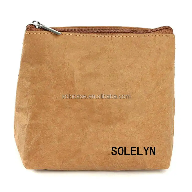 Zipper Organizer Kraft Paper Makeup Pouch