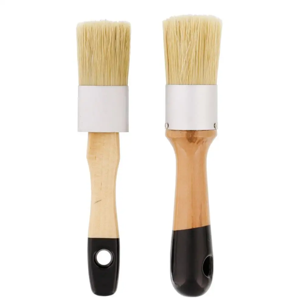 Home Decor, Cabinets, Stencils & Woods - Natural Bristles Chalk paint brush & Large Oval Brushes