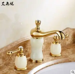 FAYM-European antique brass gold plated hot and cold lavatory faucet