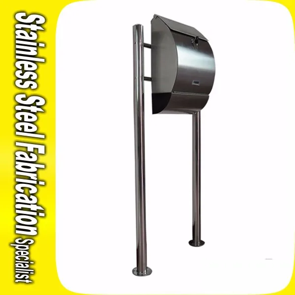Standing Stainless Steel Outdoor Garden Mailbox Mail Box Outdoor House