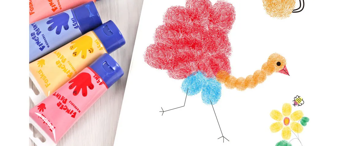 Foska 45ml Colores Los Niños No Tóxico Lavable Bricolaje Dedo Agua Color Pintura Buy Pintura De Dedopintura De Color Aguacolor Agua Product On