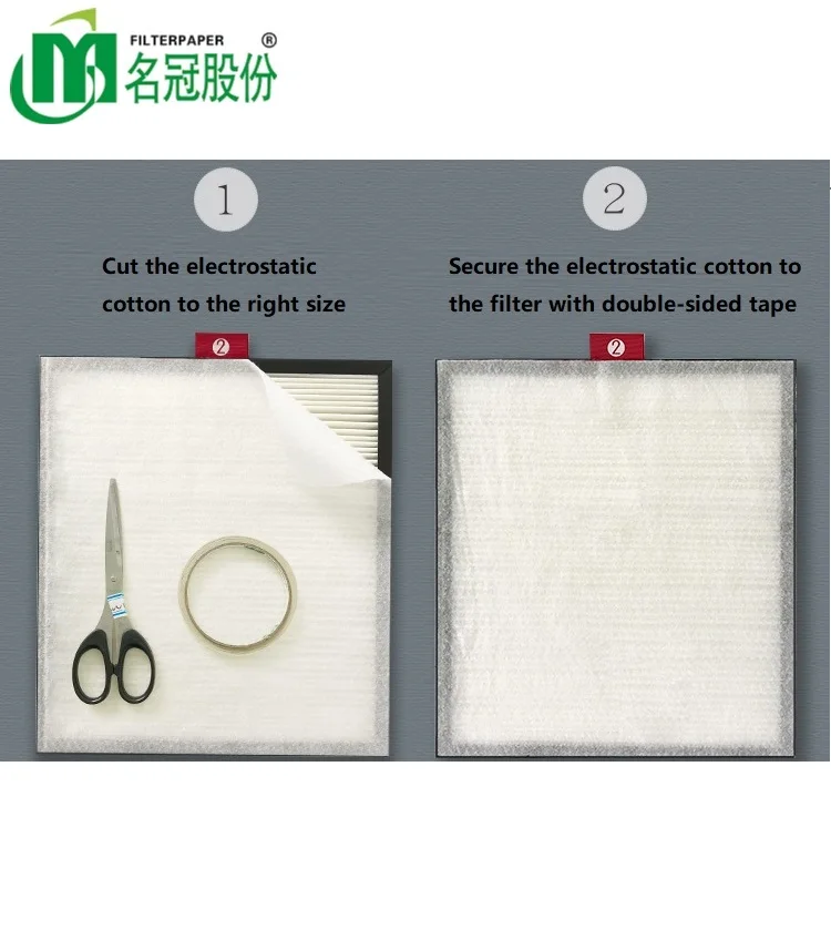 Pm2.5 Prefilter Electrostatically Charged Cotton For Air Conditioner