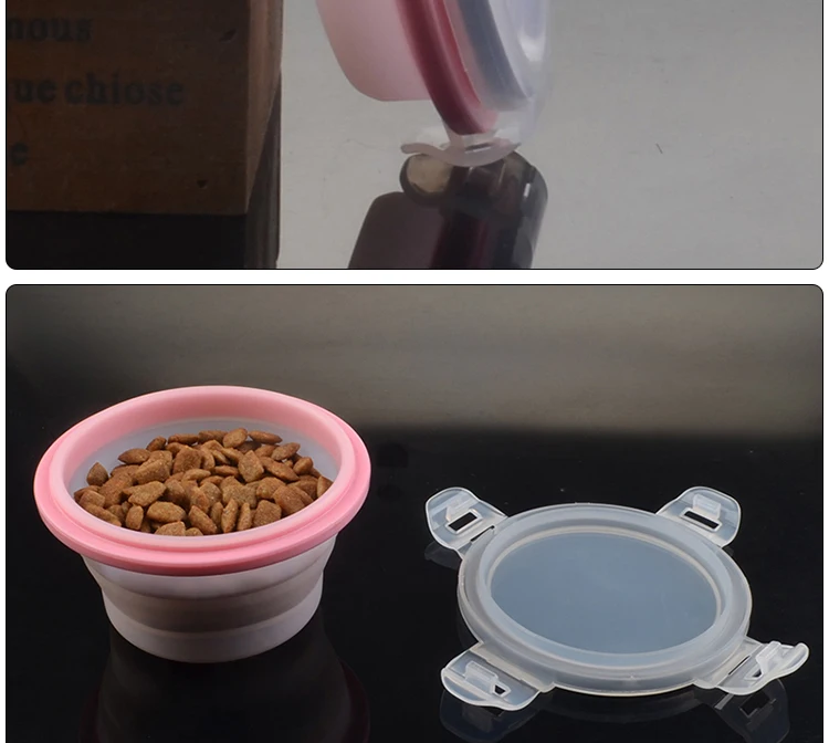 Dog Pet Bowl Cover Free Sample Dog Dish Cheap Collasipble Pet Dog Food