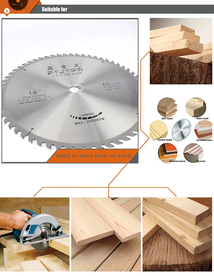 18inch Left And Teeth Type Carpenters Cutting Tools Wooden Tct Circular