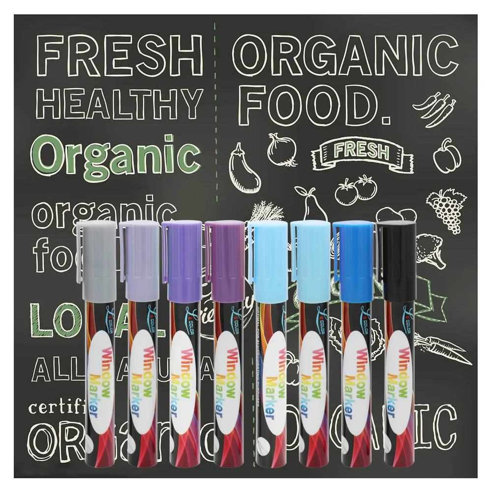 Liquid Chalkboard Window Chalk Markers non Toxic Safe & Easy To Use