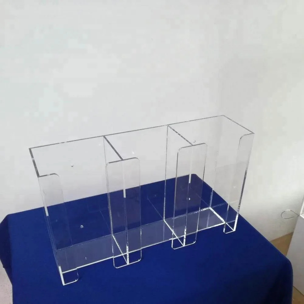 Wall Mounted Clear Acrylic 4 Section Cup Lid Napkin Organizer Holder