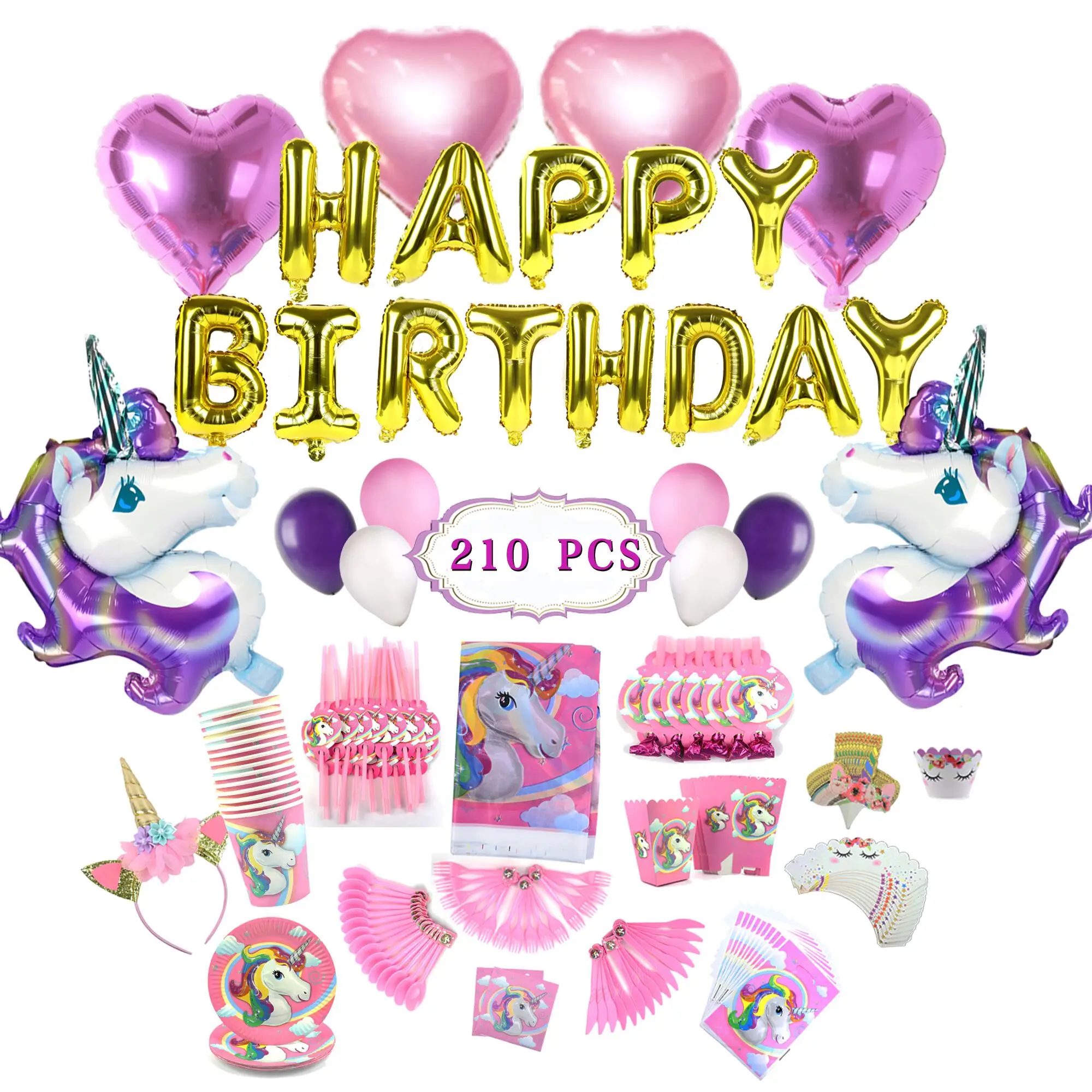 Figurines De Gateau Maison 24 X Licorne Joyeux Anniversaire Mixte Comestible Cupcake Toppers Premium Papier De Riz 2113