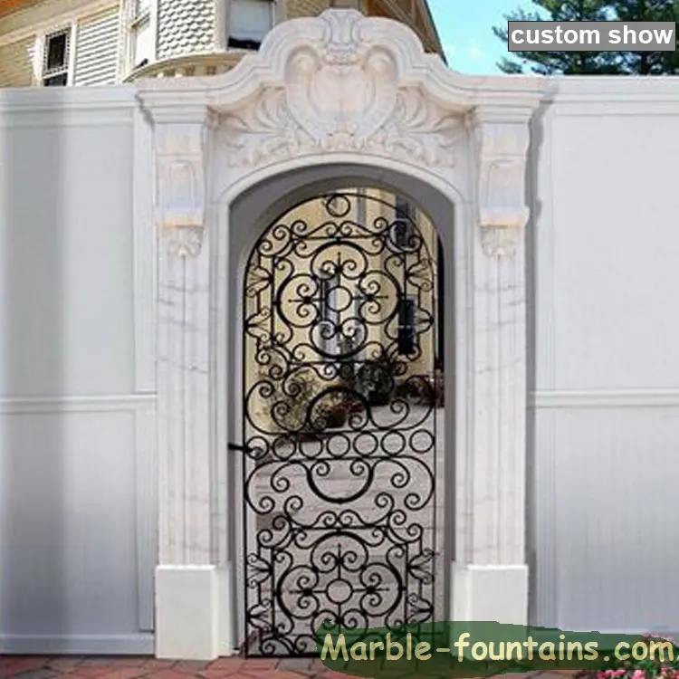 Hot Sale Carving Stone Man Fruit Sculpture Arched Door Frame For Home