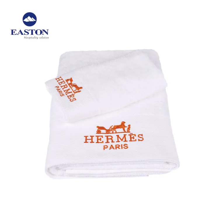 Luxury White Color 5 Star Hilton Hotel Luqury Bath Towel Set For Hotel