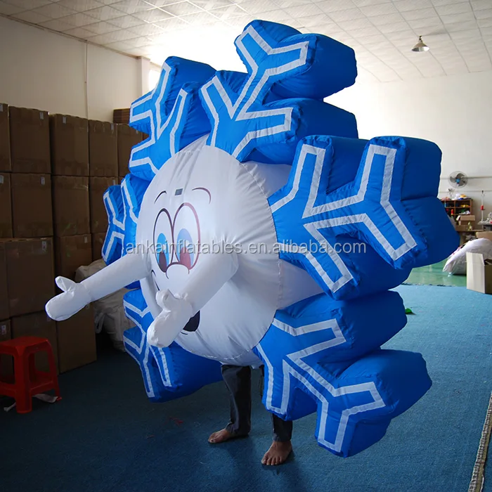 Customized Inflatable Christmas Decoration Snowflake Costume For Kids