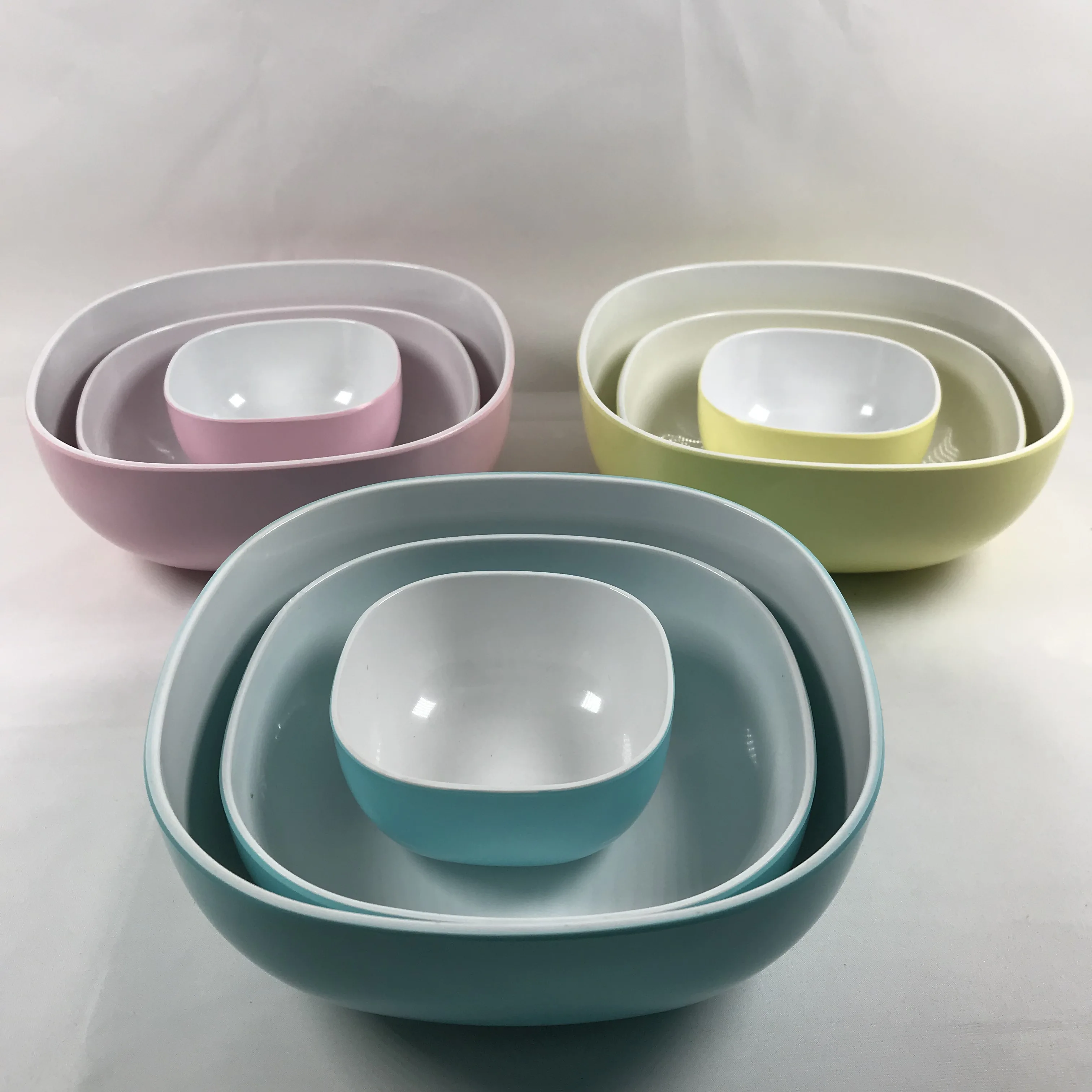 bpa 免费三聚氰胺餐具套装在各种颜色