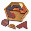 Funny Puzzles Wood Geometric Abnormity Shape Puzzle Wooden Toys Tangram/Jigsaw Board Kids Children Educational Toys for Boys