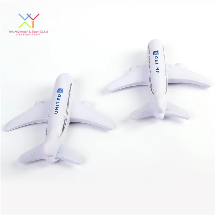 Children toy pu plane stress reliever ball, squeeze toys airplane stress ball