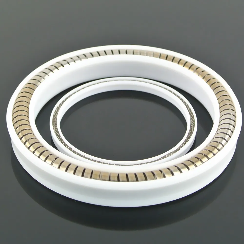Peek /ptfe Wear Ring Dispensing Machine Parts Sealing Ring Spring Loaded Energized Piston Rod