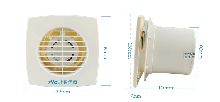 Ventilador De Ventilación Para Ventana De Baño,4 Pulgadas,Tamaño
