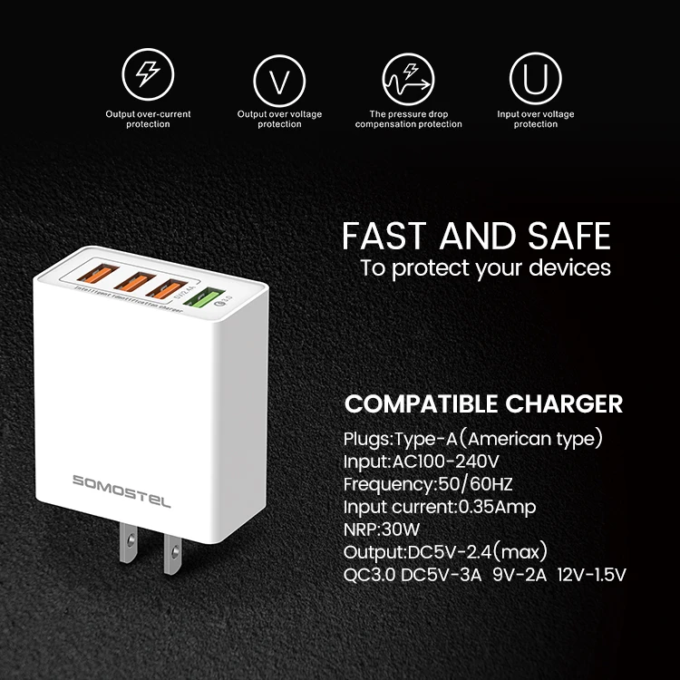 Wholesale Price 4 Port Eu Us Au Uk Plug Usb Wall Charger For Iphone 6 7 8 Buy Quick Charger Charger Cell Phone Charger Product On Alibaba Com