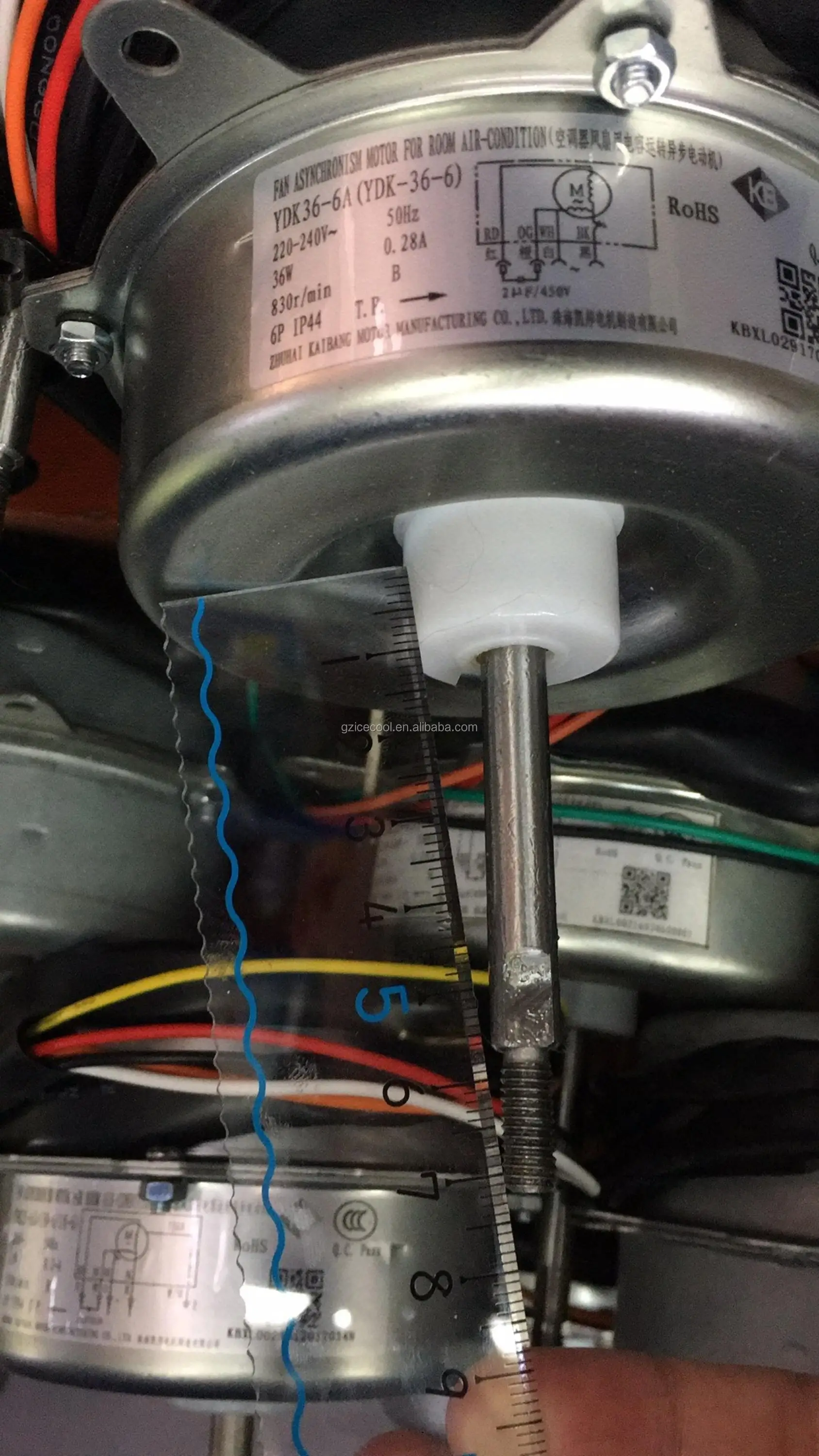 Cw/ccw Rotation 7cm Shaft Diameter 36w Air Conditioner Outdoor Fan