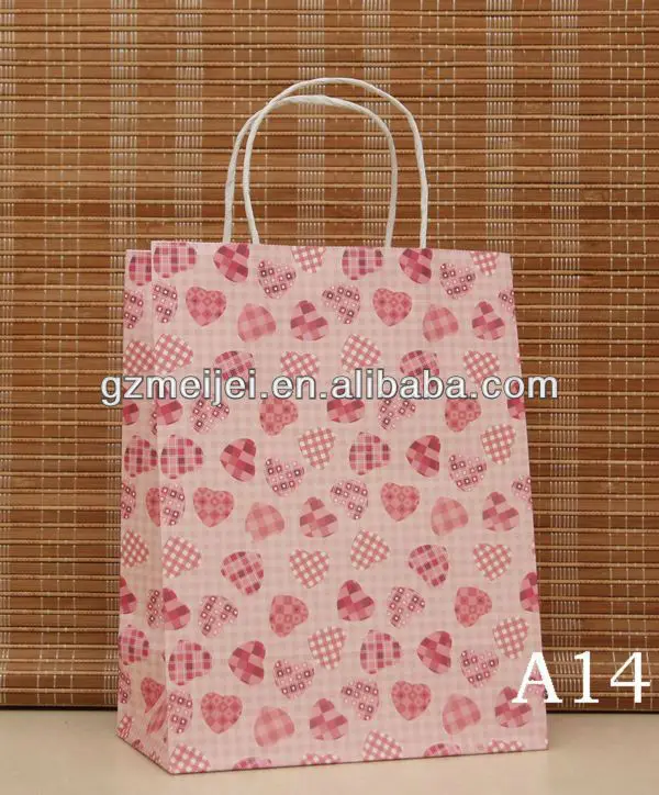 Wholesale Large Size Slogan Printing Recycled Kraft Paper Tote Gift