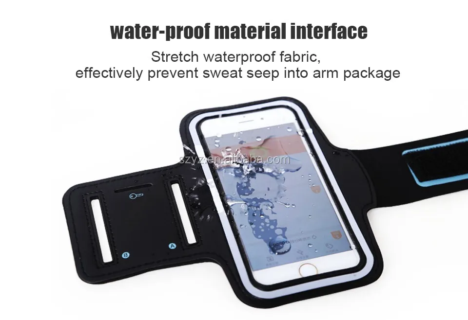 Water Resistant Armband Cellphone Running Neoprene Armband With