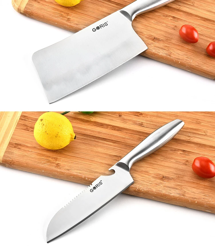 Amazon Wholesale Stainless Steel Blade 8 Pieces Kitchen Knives Set Gift