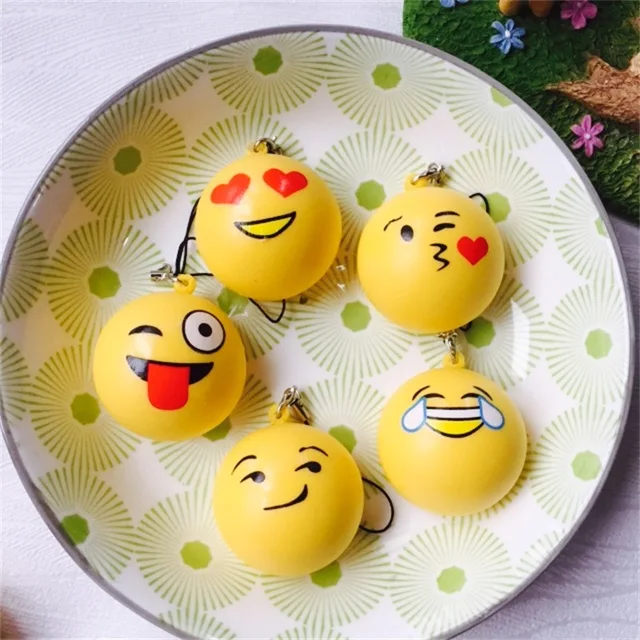 cute stress reliever emoji face bread slow risingll squishy toy