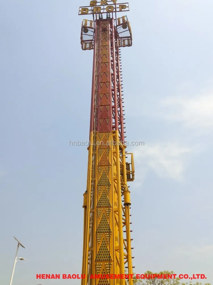 55m High Amusement Free Fall Tower Rides - Thrill Seekers