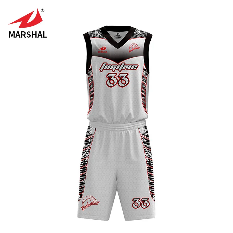 Reversible New Style Latest Black And Red Basketball Uniforms Custom Basketball Jersey Design