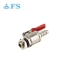 Lead free copper bbq burner forged 1/8"M * 5/16"H mini cock gas brass ball valve