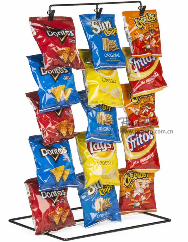 Clip Counter Metal Potato Chip Display Racks Buy Potato Chips Hanger