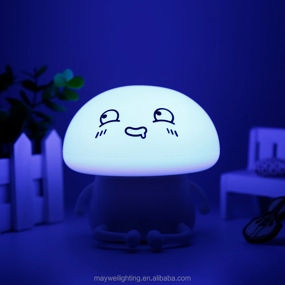 NL52 1200mAh RGB Soft Silicone Mini  Led Night Light Sensor Lamp